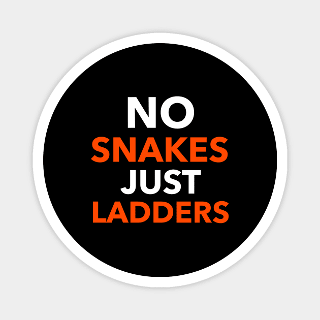 No Snakes Just Ladders Magnet by Jitesh Kundra